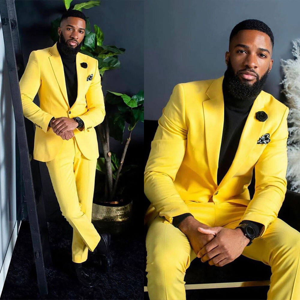 Formal Wear For Men Yellow - Setelan Pria Kuning Slim Fit Single