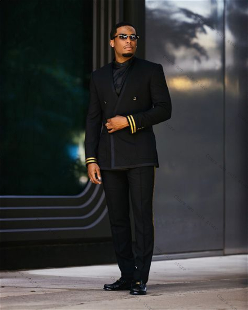 Formal Wear For Men Yellow - Setelan Jas Pria Hitam 2 Potong