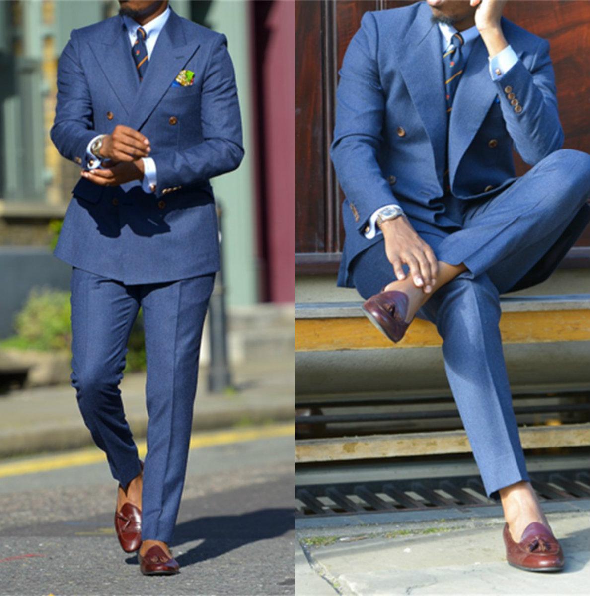 Formal Wear For Men In Wedding - Jas Pria Formal Biru Gelap Dua