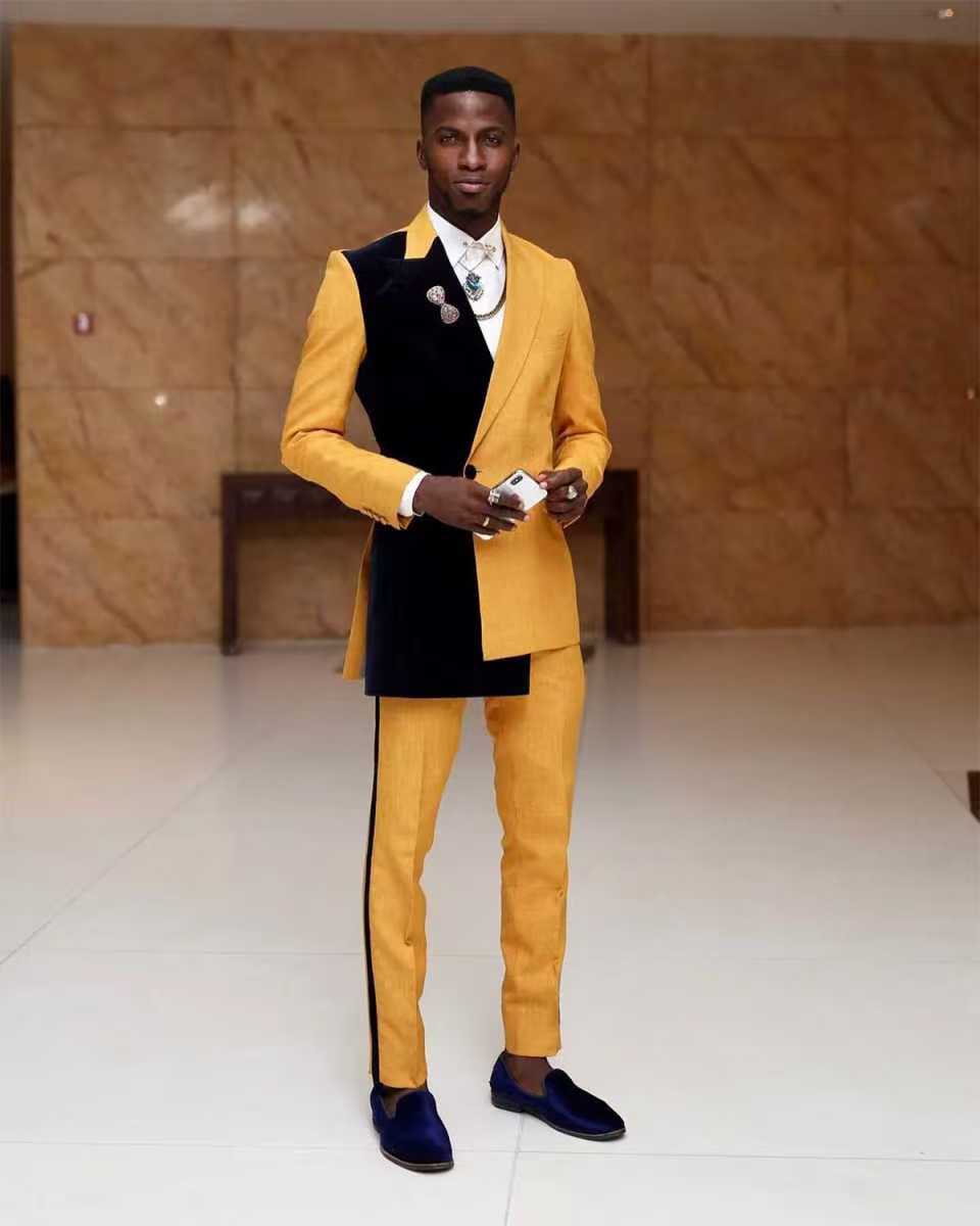Formal Wear For Men Yellow - Set Jas Pria Hitam Kuning 2