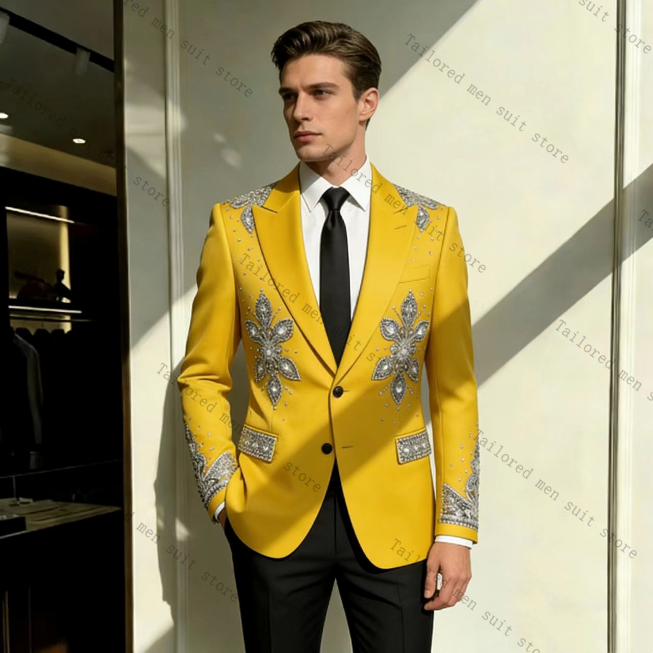 Formal Wear For Men Yellow - Setelan Jas Pria Kuning 2 Pcs