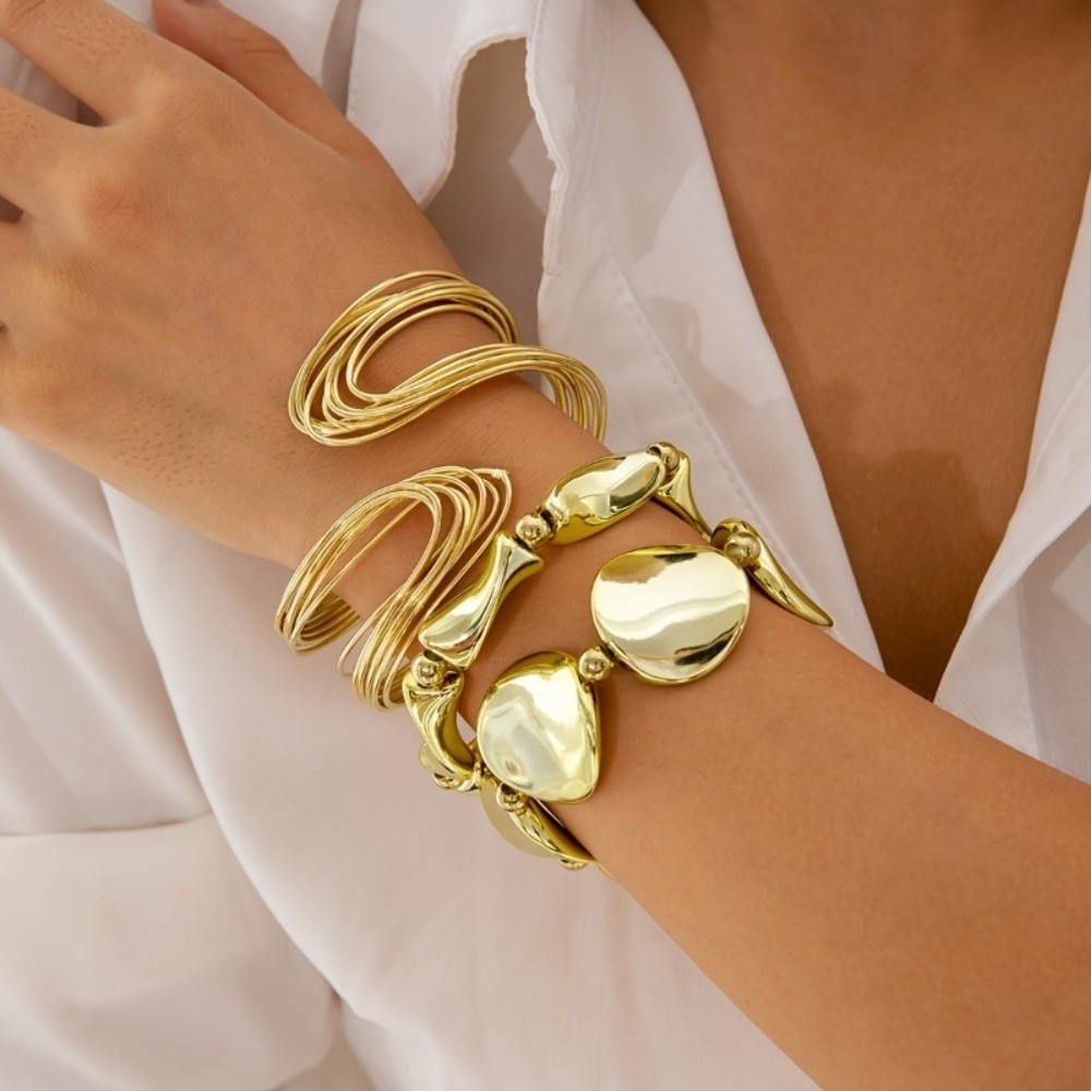 Cufflinks Silver Set - Gelang Manset Terbuka Model Baru Warna