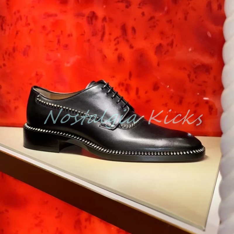 Men'S Gothic Formal Wear - Sepatu Oxford Kulit Asli Hitam Gaya