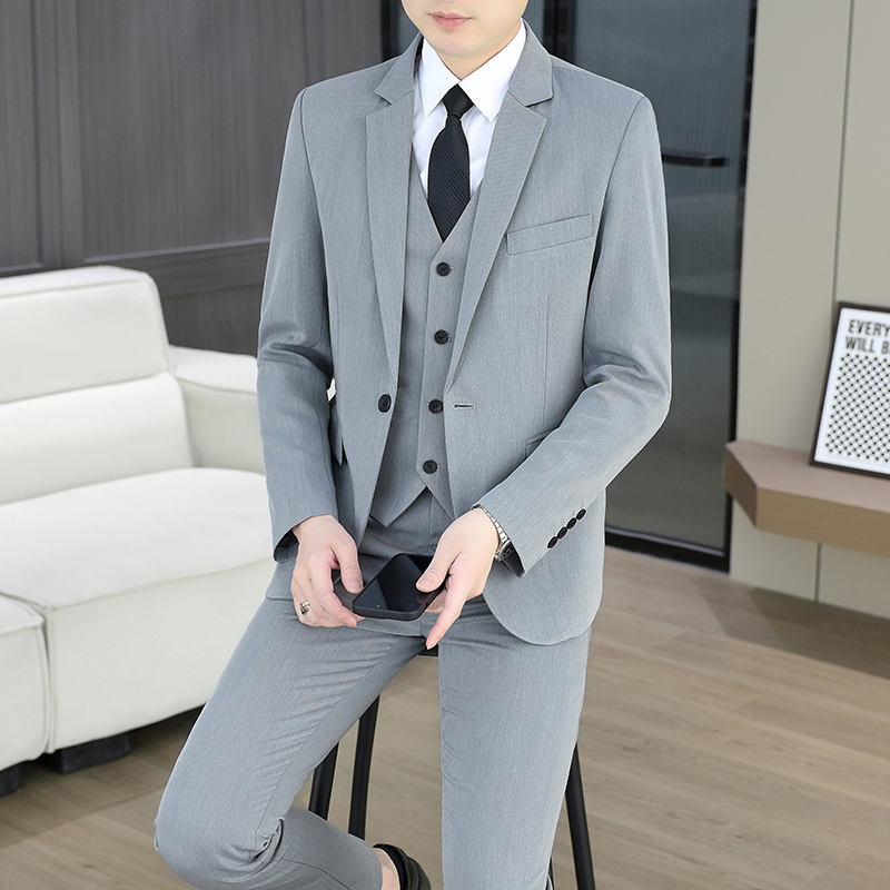Formal Wear For Men In Wedding - Setelan (Blazer+Rompi+Celana Panjang) Pakaian Formal Bisnis