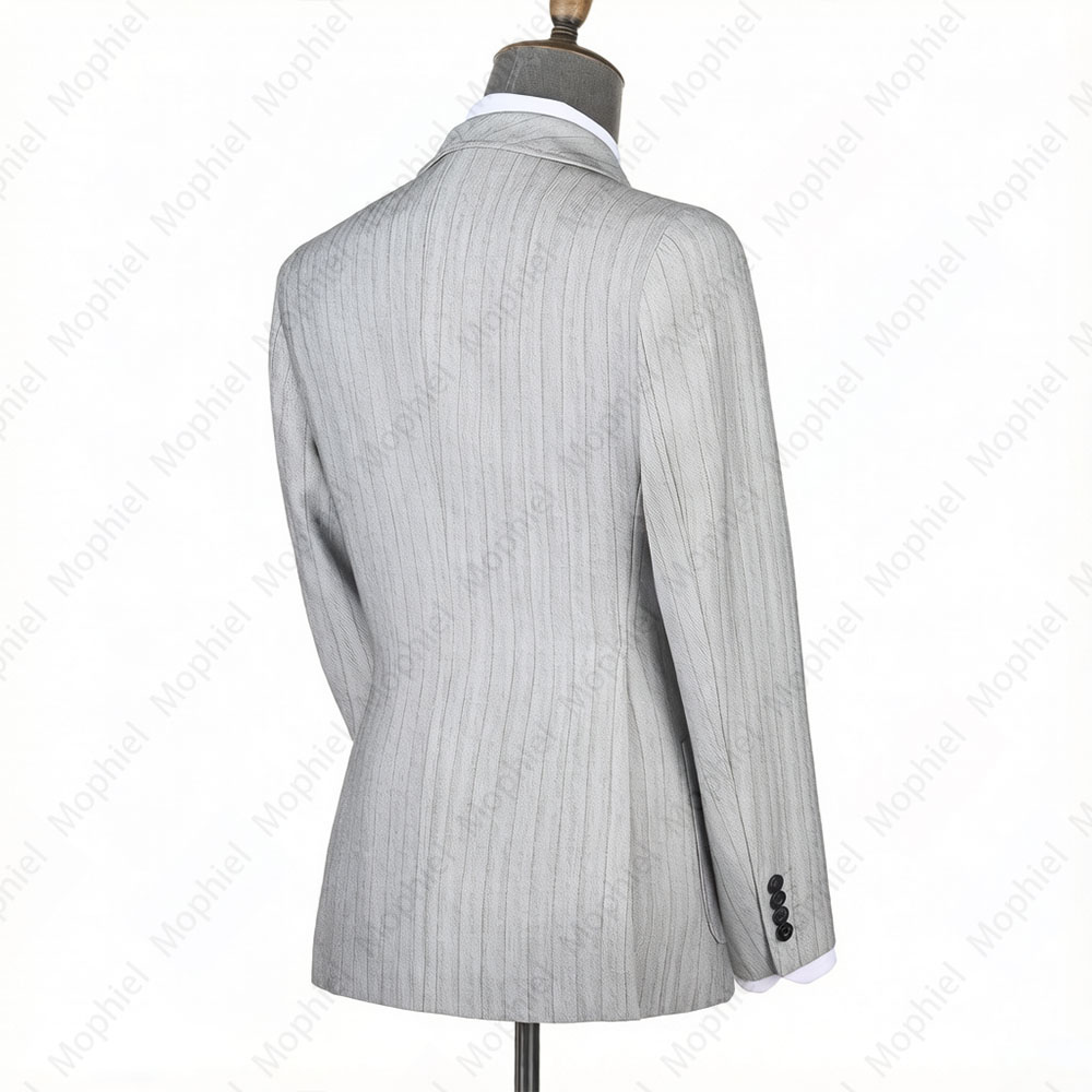Jas Pria Mophiel Abu-Abu Muda  - Formal Wear For Men In Wedding ulasan dan harga