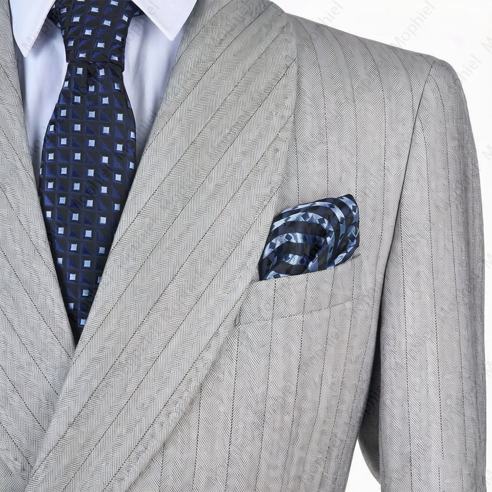 Jas Pria Mophiel Abu-Abu Muda  - Formal Wear For Men In Wedding ulasan dan harga