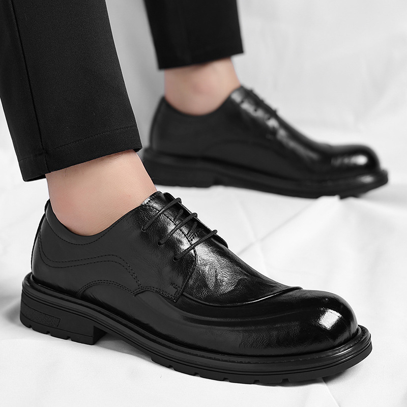 Sepatu Kulit Asli Coklat Mengk - Formal Wear For Men In Wedding ulasan dan harga