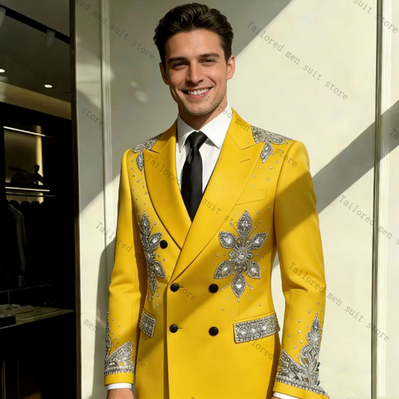Setelan Jas Pria Kuning 2 Pcs  - Formal Wear For Men Yellow ulasan dan harga
