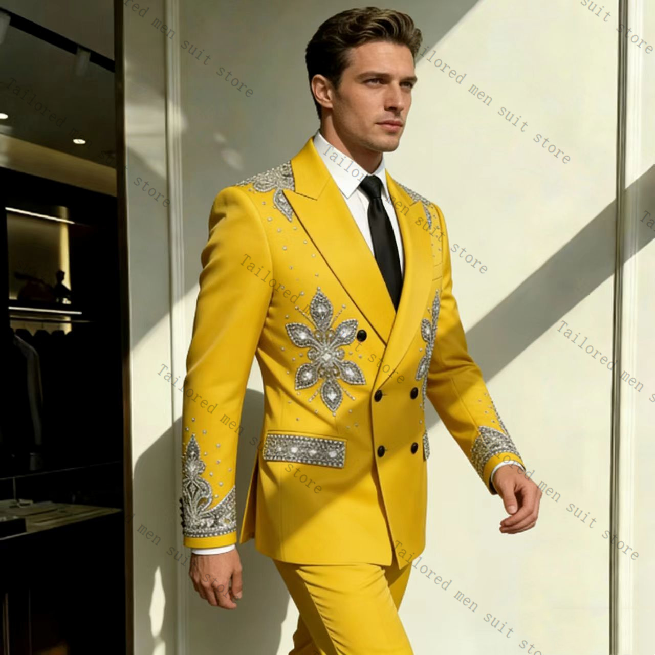 Setelan Jas Pria Kuning 2 Pcs  - Formal Wear For Men Yellow ulasan dan harga