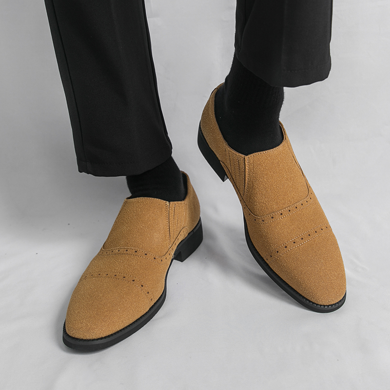 Sepatu Loafer Pria Retro Hitam - Formal Wear For Men Yellow ulasan dan harga