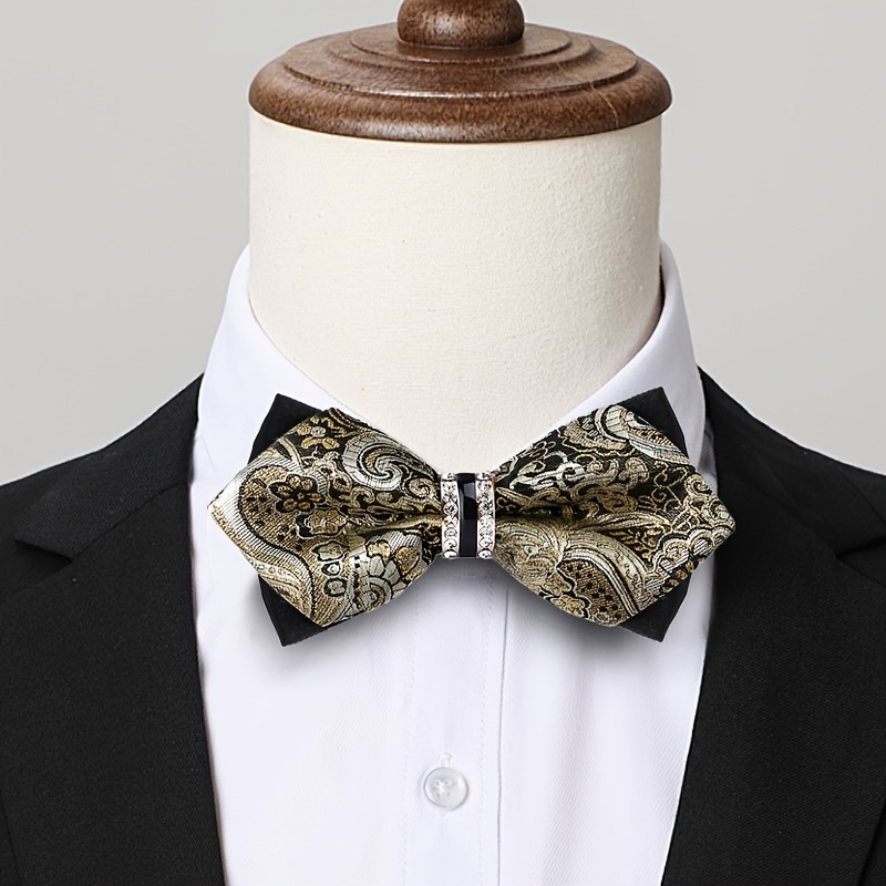 Dasi Kupu-kupu Satin Jacquard  - Formal Wear For Men Yellow ulasan dan harga