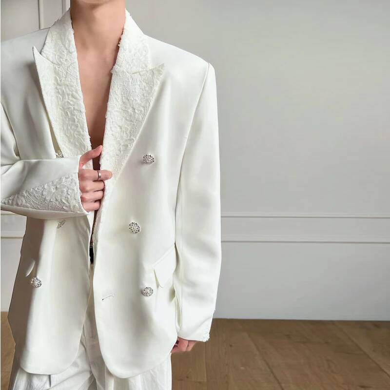 Blazer Mewah Pria dengan Kerah - Men'S Gothic Formal Wear ulasan dan harga