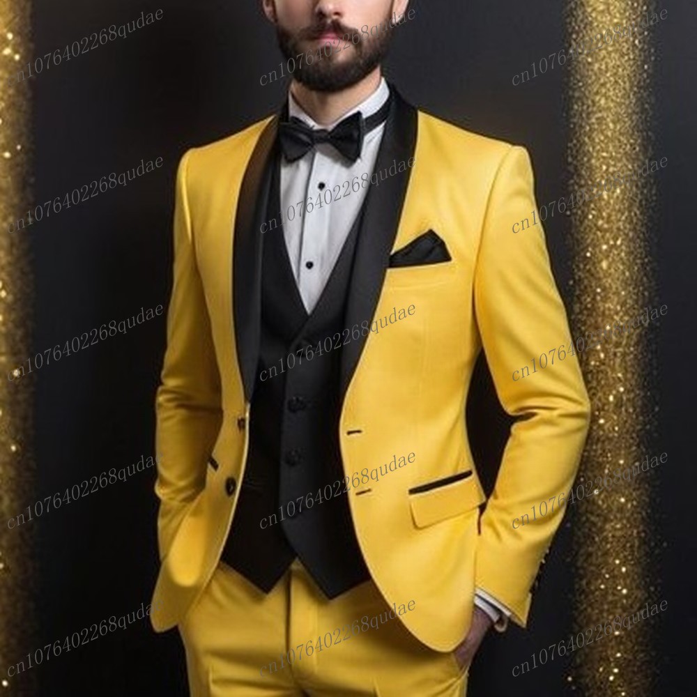 Setelan Jas Formal Pria Warna  - Formal Wear For Men Yellow ulasan dan harga