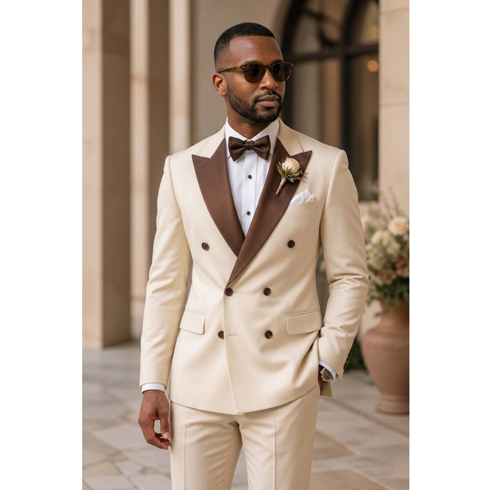 Setelan Tuxedo Pria Double Bre - Formal Wear For Men In Wedding ulasan dan harga