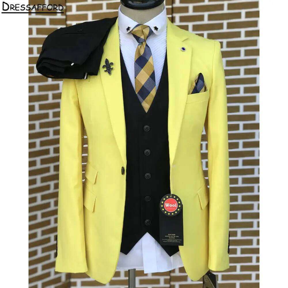 Tuksedo Formal Bisnis Pria Ele - Formal Wear For Men Yellow ulasan dan harga